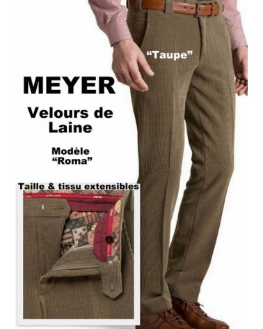 Pantalon Meyer Roma Velours De Laine
