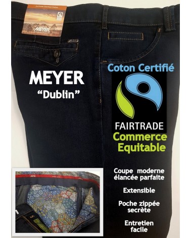 PANTALON MEYER "DUBLIN" Coton certifié Commerce Equitable