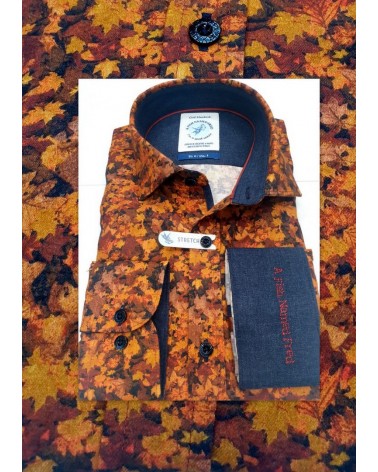 CHEMISE A FISH NAMED FRED "FEUILLES D'AUTOMNE"