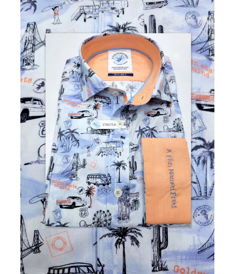 CHEMISE IMPRIME EXCLUSIF "CALIFORNIE" - A FISH NAMED FRED