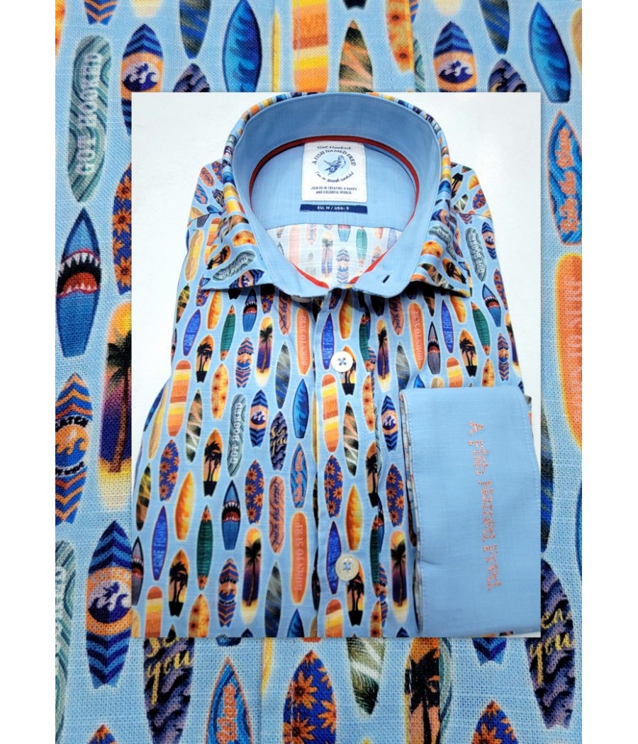 CHEMISE IMPRIME EXCLUSIF "SURF" - A FISH NAMED FRED